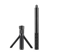 Luocute Perche à Selfie Extensible, Kit de Trépied à Poignée Rotative, Vis en Alliage D'aluminium de 1,4 Pouce de 28 120 Cm, avec Rotation 360 Degrés, pour X4 X3 One X2 One X