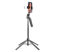 Luocute Perche à Selfie Intelligente AI, Trépied de Suivi Automatique à 360° avec 8 Sections Extensibles jusqu'à 175 Cm, Support de Téléphone Portable Léger pour Enregistrement Vidéo