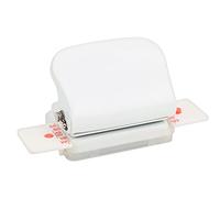 Luocute Perforateur de Papier Manuel Multifonction, Perforateur 26 Trous avec Règle et Boîte à Déchets, adapté aux Reliures A4 B5 A5, Manuels à Feuilles Mobiles, Bricolage Artisanal (WHITE)