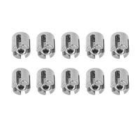 Luocute Pinces de Câbles Transversales de 10pcs 0,2 Pouce, Clips de Corde Métallique 316 Baillé en Acier Inoxydable Brûères de Câble de 5 Mm pour le Câble Intérieur Extérieur