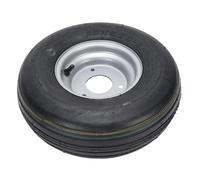 Luocute Pneu VTT 13 X 5,00 6, Pneu Tubeless Tout Terrain Antidérapant avec Jante à 3 Boulons, pour Go Kart, Mini Vélo, Quad, Véhicule Tout-Terrain, Tondeuse de Terrain UTV (SILVER)