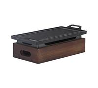 Luocute Poêle à Barbecue, Poêle à Gril Inclinée Antiadhésive avec Conception de Trou D'huile et Base à Double Usage, pour la Cuisson de la Viande, des Légumes et des Fruits de Mer,