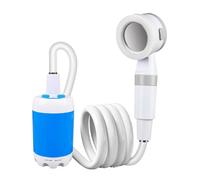 Luocute Pompe de Douche de Camping Portable, 2 Modes de Pulvérisation 2 M de Long Tuyau de Douche Extérieur Pompes Pulvérisateur, Expérience de Rafraîchissement n'importe où pour la (Blue)