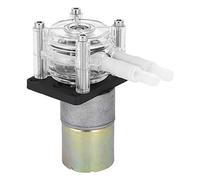 Luocute Pompe Péristaltique, Moteur 12 V 24 V CC, Cadre de Roue en Acier Inoxydable Auto-amorçant, Tête Transparente en PC avec Couvercle de Pompe serré à la Main pour le Dosage de (12V)