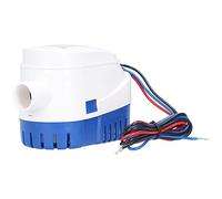 Luocute Pompe Submersible de Cale électrique, Filtre Détachable Requis avec Conception étanche à L'air et étanchéité étanche à l'humidité pour le Traitement des Eaux Usées (DC12V 600GPH)