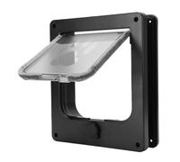 Luocute Portes pour Chat, Chatière en ABS Résistant aux Intempéries, Verrouillage à 4 Voies, avec Brosse Magnétique Coupe-Vent, Porte d'intimité pour Chaton, Chiens, Intérieur et (L)