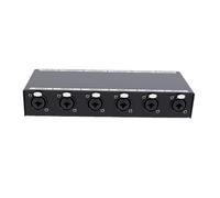 Luocute Préampli Micro 6 Canaux avec Gain de 25 DB | Augmente les Voix et les Instruments à Faible Rendement, Nécessite une Source D'alimentation Fantôme Externe de 48 V,