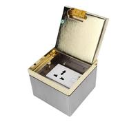 Luocute Prise de Courant Encastrée au Sol, Prise de Courant Intégrée en Acier Inoxydable 16A 4000W avec Anneaux d'étanchéité et 2 Ports USB, 3 Broches et Port Réseau, Prise de Sol