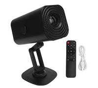 Luocute Projecteur 3D, Projecteur de Film HD P Résolution avec Focus Manuelle et écran WiFi Mizer pour Le Théâtre à Domicile en Plein Air Intérieur (Black)