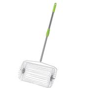 Luocute Ramasseur de Balles de Tennis, Rouleau Collecteur de Pickleball en Acier Inoxydable pour Collecter Les Balles de Tennis sans Se Plier, Poignée Ergonomique avec Conception (L)