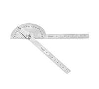 Luocute Rapporteur D'angle en Acier Inoxydable 180 Degrés pour Dessin | Conception à 2 bras réglables, graduations gravées, bord droit de 10 cm, outil de mesure compact