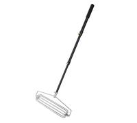 Luocute Râteau de Piège à Sable, Râteau de Bunker en Acier Inoxydable 304 avec Poteau Rétractable en Alliage D'aluminium et Poignée en éponge EVA, pour Les Terrains de Baseball de Saut