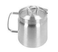 Luocute Récipient à Graisse Géant en Acier Inoxydable avec Crépine Amovible et Couvercle ajusté, Récipient à Huile en Acier Inoxydable 304 de 1,5 L 2 L, Stockage de Graisse en Pot, (2L)