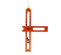 Luocute Règle de Traçage Magnétique à Double extrémité, Outil de Marquage du Bois à 4 Côtés avec Angle Réglable à 360 °, pour L'alignement des Carreaux de Menuiserie et la Coupe de Tapis