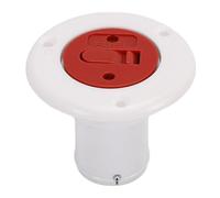 Luocute Remplisseur de Pont de Bateau avec Chaîne en Acier Inoxydable et Joint Torique, Remplissage de Pont de Bateau à Gaz, Carburant et Eau pour Yachts, Camping-Cars, Camions, (White)