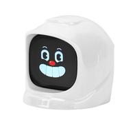 Luocute Robot D'expression Amusant pour Tableau de Bord de Voiture, Compagnon émotionnel, Ornement de Console Centrale avec Base Magnétique pour Expressions émotionnelles (White)