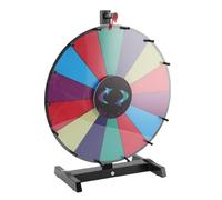 Luocute Roue de Prix, Faites Tourner la Roue de la Fortune en Alliage D'aluminium Robuste avec Marqueurs Effaçables à Sec pour événements, Fêtes, Carnavals, Salons