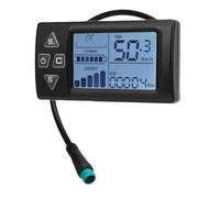 Luocute S861 Scooter LCD Display Metter, ABS Material Backlit Scooter Control Pannel avec Bouchon d'étanchéité, adapté au VTT