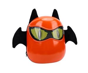 Luocute Sac à Dos Chauve-souris LED, écran Couleur 14x31 Pixels, Contrôle par Application, Sac à Dos Programmable avec Bretelles Réglables, à de Moto pour les Voyages en Plein Air