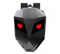 Luocute Sac à Dos de Moto pour Hommes, Sac à Dos LED de Grande capacité alimenté par USB, Coque Rigide 3D étanche en Fibre de Carbone texturé écran Couleur Numérique Programmable