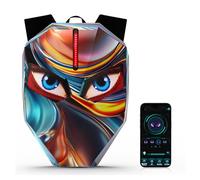 Luocute Sac à Dos D'équitation à LED, écran Programmable 60x32, Sac de Moto étanche à Coque Rigide avec Contrôle APP, pour les Voyages, le Cyclisme, les Fêtes D'équitation, Cadeaux