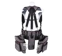 Luocute Sac Banane à Outils Robuste, Pochette à Outils de Charpentier, Organisateur de Ceinture Multi-Poches Réglable en Tissu Oxford avec Boucle pour Marteau pour électricien de