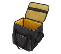 Luocute Sac de Rangement pour Disques Vinyles, Organisateur de Transport Portable à Bandoulière pour 45 Disques avec Fond rembourré et Séparateurs Amovibles, pour Collection de Voyage