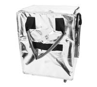 Luocute Sac D'épicerie sur roulettes, Chariot de Courses Pliable avec 4 Roues Robustes Rotatives à 360° et Design Pliable pour Blanchisserie, Camping, Déménagement D'épicerie (Silver)