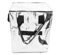 Luocute Sac D'épicerie sur roulettes, Chariot de Courses Pliable avec 4 Roues Rotatives et Conception Pliable pour Blanchisserie, Camping, Déménagement D'épicerie (Silver)