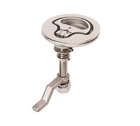 Luocute Serrure à Came en Acier Inoxydable 316 pour Bateau avec Plaque | Loquet de trappe réglable, surface polie, diamètre 64 mm, pour navires, yachts, camping-cars