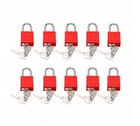 Luocute Serrures de Consignation, 10 Cadenas de sécurité en Aluminium Rouge avec 2 Clés Chacune et Cylindre en Laiton, pour Kits et Stations de Consignation électrique Conformes à