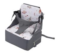 Luocute Siège D'appoint Portable, Chaise Haute de Voyage Pliable pour les Tout-petits Mangeant, avec Dossier et Sangles de sécurité, Non-glissement, épreuve de L'eau, Coussin Doux,