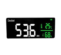 Luocute Sonomètre, Décibelmètre Mural DB avec Grand écran LED de 11 Pouces, Moniteur d'humidité, de Température Sonore, pour Maison, Bureau, Studio, Usine, Salle de Classe