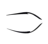 Luocute Sourcils de Phare, Paire de Couvercles de Paupières de Phare en ABS Noir Brillant de Remplacement pour X5 G05 X6 G06 LCI, avec Installation Facile et Conception (Noir Brillant)