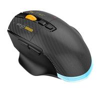 Luocute Souris de Jeu, connectivité BT sans Fil Filaire 3 Modes Programmable 12800 DPI éclairage RVB 7 Boutons avec Conception Ergonomique pour PC Portable de Jeu (Black)