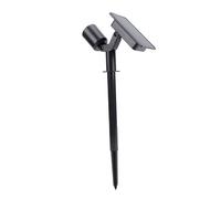 Luocute Spot Solaire, 120 Marche/arrêt Automatique Réglable avec Batterie Li 800 MAh, Projecteur de Paysage Solaire étanche IP65 pour Allée de Jardin de Cour Extérieure (Lumière Chaude)