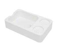 Luocute Station de Bourrage à Expresso, Boîte de Rangement Multifonctionnelle Résistante aux Chocs pour Porte-filtre de 51 Mm, 54 Mm, 58 Mm, avec Matériau à Fort Impact, pour Bar à café (WHITE)