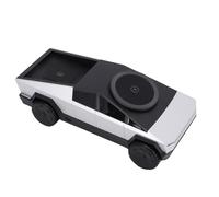 Luocute Station de Charge sans Fil 3 en 1 Rotative pour Modèle de Voiture | Conception Rotative, Support pour Téléphone, Montre et écouteurs, Charge Rapide 15 W, Lumière Ambiante, Protection contre