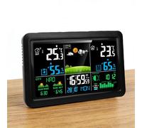Luocute Station de Prévisions Météorologiques Fil avec écran Couleur de | Thermomètre Intérieur Extérieur et Moniteur d'humidité, Pression Barométrique, Synchronisation Automatique de L'heure avec