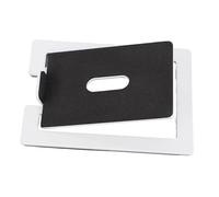 Luocute Support de Haut-Parleur de Bureau, Inclinable à 16 Degrés pour Un Son amélioré, avec Coussinets en Mousse pour Réduire la Résonance, Supporte 7,7 LB pour Les Petites (White)