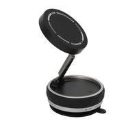 Luocute Support de Téléphone Magnétique à Aspiration sous Vide, Support de Voiture Pliable avec Rotation à 360°, Ventouse Double Face pour Tableau de Bord de Voiture, Bureau de Pare-Brise (Black)