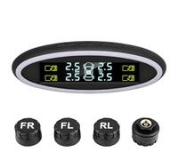 Luocute Système de Surveillance de la Pression des Pneus, Affichage en Temps Réel avec 4 Capteurs Externes et 6 Modes D'alerte, pour Voitures SUV Monospaces Véhicules Tout-Terrain