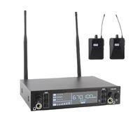 Luocute Système IEM sans Fil, émetteur et Récepteur IEM à Faible Bruit avec écran D'affichage LCD, Support Multi-configurations, Gamme de Fréquences de Canaux 630-680 MHz, adapté à la (Prise UE)