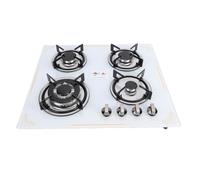 Luocute Table de Cuisson à Gaz de 24 Pouces, 4 Plaques de Cuisson au en Verre Intégrée avec Protection contre le Thermocouple, pour Cuisine, Appartement, Camping-car, Cuisine en Plein Air