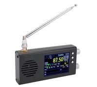 Luocute TEF6686 Récepteur Radio à Ondes Courtes SSB Portable, Affichage LCD de 3,2 Pouces Double Haut-parleurs Stéréo 5000mAh Batterie AM FM SW CB VHF UHF WX Air LW MW Receiver Radio à (Black)