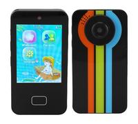 Luocute Téléphone Intelligent pour Enfants, avec ABCs Drawing Dual Camera Music Player Player 2,8 Pouces Temps de Formation, Carte Mémoire de 8 Go pour Enfants 3-10 Ans avec Noël (Black)