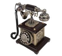 Luocute Téléphone Vintage, Téléphone Fixe Ancien à Cadran Rotatif Rétro, avec Sonnerie Mécanique et Touche de Rappel, pour la Maison, Le Bureau, Un Hôtel ou Une Galerie d'art.