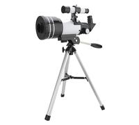 Luocute Télescope Réfracteur, Ouverture de 70 Mm, Longueur F 300 Mm, pour Débutants et Adultes, avec Lentilles Optiques Entièrement Revêtues, Trépied Léger Réglable, 2 Oculaires, Filtre