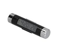 Luocute Thermomètre pour Voiture Écran LCD Affichage Numérique Horloge de | Taille mini, utilisation sur panneau de tableau de bord, clip de ventilation intérieure, rétroéclairage bleu nocturne,