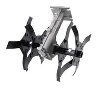 Luocute Tilles de Cultivateurs, Cultivateur avec des Dents en Acier de Printemps et Manuelle de Poignée en Acier Inoxydable Réglable Roue de Barre de Jardin pour Le Relâchement du Sol (26x9 mm)